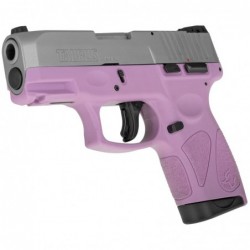 View 3 - Taurus G2S, Semi-automatic, Sub Compact Pistol, 9MM, 3.25" Barrel, Polymer Frame, Light Purple/Stainless Finish, Adjustable Sig