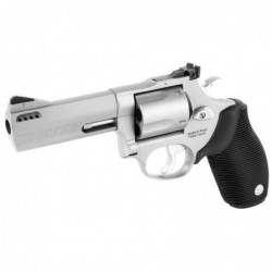 View 3 - Taurus Model 44, Tracker, Large Frame, 44 Magnum, 4" Barrel, Stainless Frame, Stainless Finish, Rubber Grips, Adjustable Sights