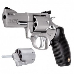 View 3 - Taurus 692, Revolver, Medium Frame, 357Mag/38Spl/9MM, 3" Barrel, Steel Frame, Stainless Finish, Rubber Grips, 7Rd 2-692039