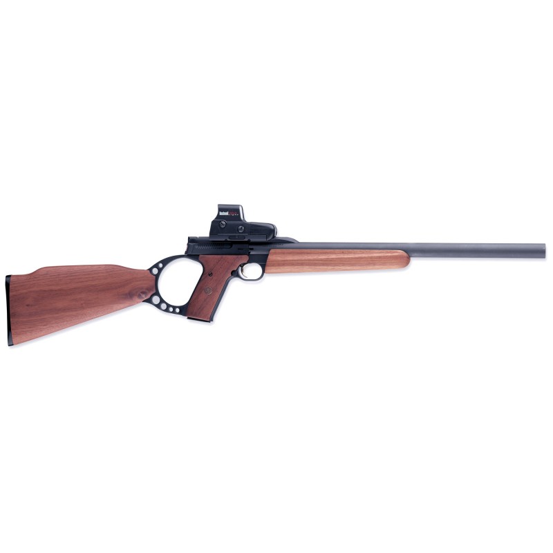 Browning Buck Mark, Target, Semi-automatic, 22LR, 18" Bull Barrel, Blued Finish, Walnut Stock, 10Rd 021025202