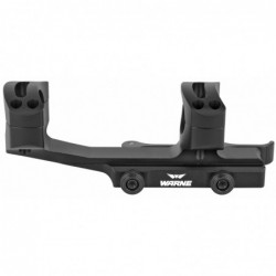 View 3 - Warne Scope Mounts Quick Detach Cantilever Mount, 1", Fits AR Rifles, Extended Skeletonized, Black Finish QDXSKEL1TW