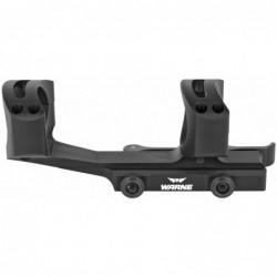 View 3 - Warne Scope Mounts Quick Detach Cantilever Mount, 34mm, Fits AR Rifles, Extended Skeletonized, Black Finish QDXSKEL34TW