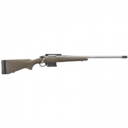 View 2 - Ruger Hawkeye Long Range Hunter, Bolt Action, 6.5 Creedmoor, 22" Hammer Forged Barrel, Hawkeye Matte Stainless Finish, Speckled