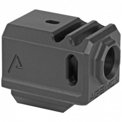 View 2 - Agency Arms Gen3 Compensator, Features two chamber design-2 vertical ports and 2 side venting ports, Front sight hole, Two set