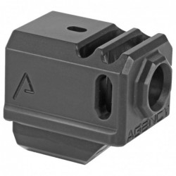 View 2 - Agency Arms Gen4 Compensator, Features two chamber design-2 vertical ports and 2 side venting ports, Front sight hole, Two set