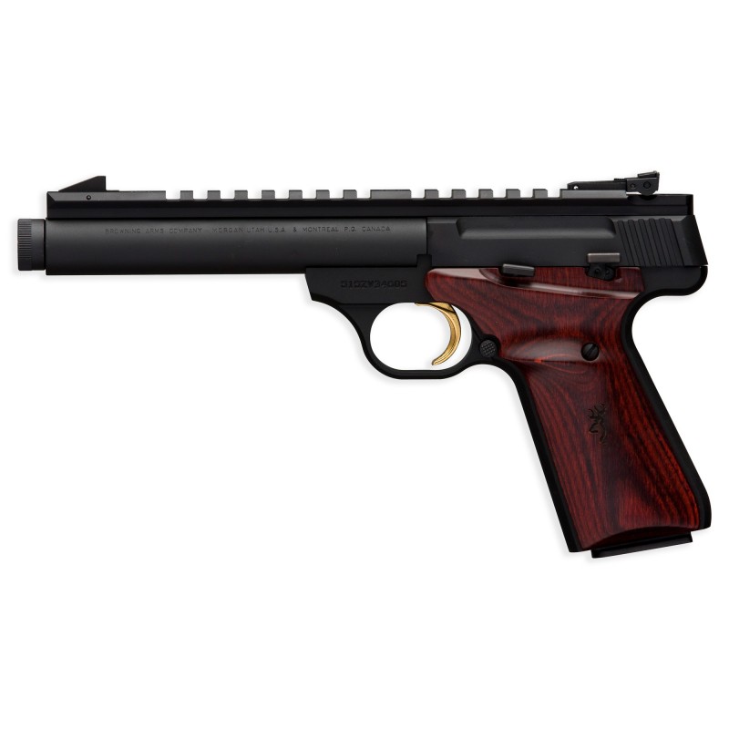 Browning Buck Mark, Field Target, Supressor Ready, Semi-automatic, 22LR, 5.875" THreaded Bull Barrel, Aluminum Frame, Black Fin