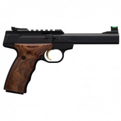 View 2 - Browning Buck Mark, Plus, Semi-Automatic, 22LR, 5.5" Barrel, Aluminum Frame, Black Finish, Wood Grips, 10Rd, Fiber Optic Front