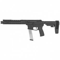 Black Rain Ordnance ION9, Semi-automatic Pistol, 9MM, 8.75" Barrel, Aluminum Frame, Black Finish, SB Tactical SBA3 Pistol Stabi
