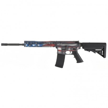 Black Rain Ordnance SPEC15, Semi-automatic Rifle, 223 Rem/556NATO, 16" M4 4150 Chromoly Barrel, American Flag Finish, A2 Grip,