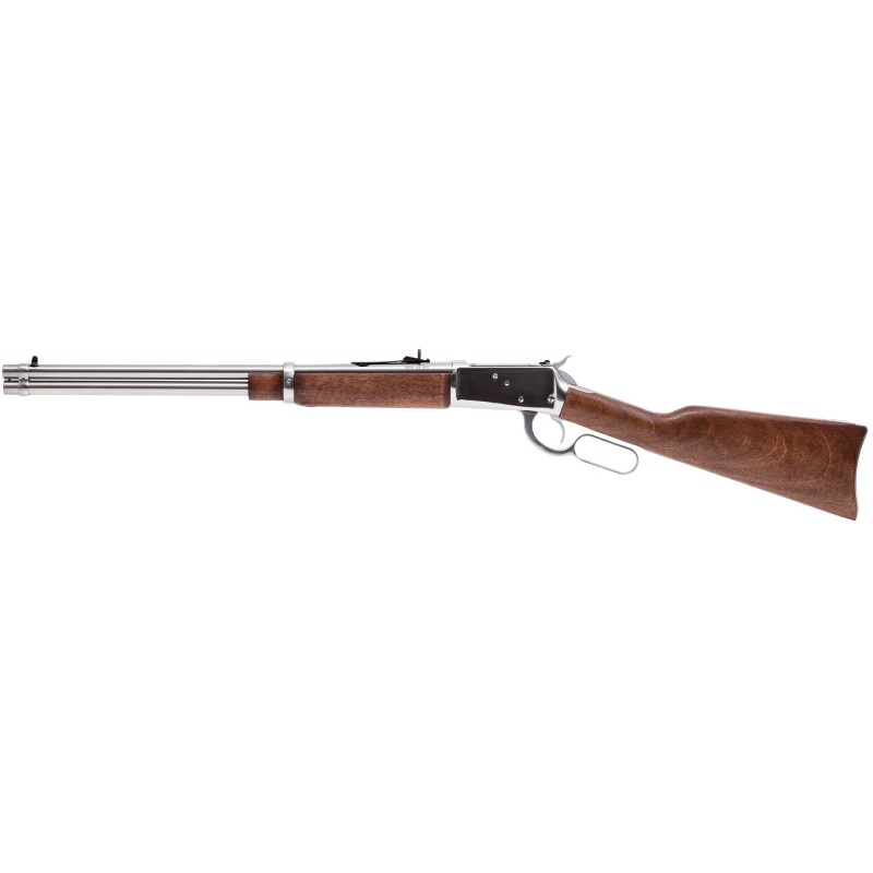 Rossi R92, Lever Action, 44 Mag, 20" Round Barrel, Stainless Finish, Wood Stock, Adjustable Sights, 10Rd 920442093