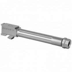 View 2 - Agency Arms Mid Line Barrel, 9MM, Stainless Finish, Threaded And Fluted, Fits Glock 17 Gen 5 MLG17G5T-FSS