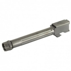 View 1 - Agency Arms Mid Line Barrel, 9MM, Black Nitride Finish, Threaded And Fluted, Fits Glock 17 MLG17T/FDLC