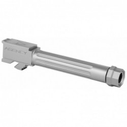 View 2 - Agency Arms Mid Line Barrel, 9MM, Stainless Finish, Threaded And Fluted, Fits Glock 19 Gen 5 MLG19G5T-FSS