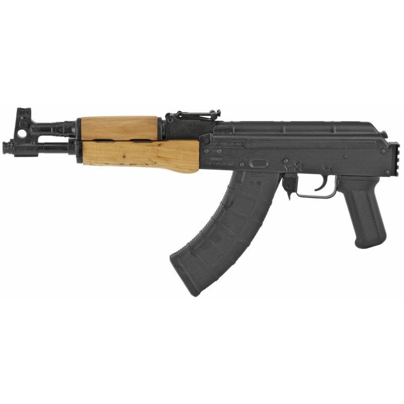 Century Arms Draco AK Pistol, Romanian, 7.62X39, 12.25", Wood Forend, Picatinny Arm Brace Mount, 30Rd, 1 Mag HG5450-N