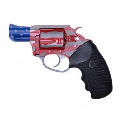 Charter Arms Old Glory, Revolver, 38 Special, 2" Barrel, Steel Frame, Red, White, and Blue Finish, Rubber Grips, Fixed Sights,