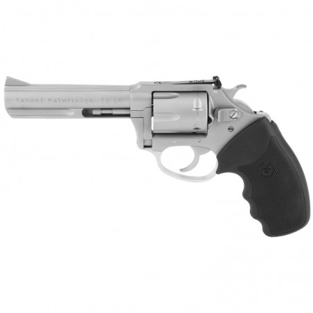 Charter Arms Pathfinder, Revolver, 22LR, 4.2" Barrel, Steel Frame, Stainless Finish, Rubber Grips, Adjustable Sights, 6Rd, Fire