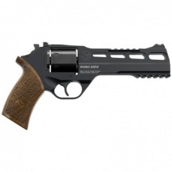 Chiappa Firearms Rhino 60DS Revolver, DA/SA, 9MM, 6" Barrel, Alloy Frame, Fiber Optic Front Sight, Black Finish, Walnut Grips,