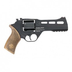 View 2 - Chiappa Firearms Rhino 50DS Revolver, DA/SA, 9MM, 5" Barrel, Alloy Frame, Black Finish, Walnut Grips, 6Rd, 3 Moon Clips, Adjust