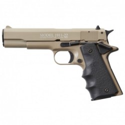 View 1 - Chiappa Firearms 1911, Semi-automatic, 1911, Full Size, 22LR, 5" Barrel, Alloy Frame, Tan Finish, Hogue Grips, 10Rd, Adjustable