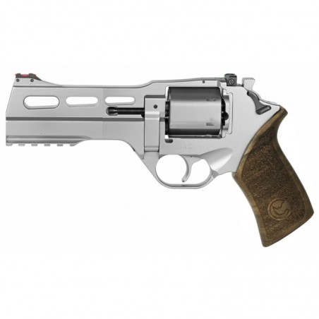 Chiappa Firearms Rhino Single Action Revolver, Single Action Only, 357 Mag, 5" Barrel, Alloy Frame, Nickel Finish, 3