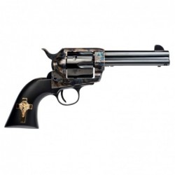 View 1 - Cimarron Holy Smoker, Revolver, Single Action, 45LC, 4.75" Barrel, Steel Frame, Case Hardened Finish, 6Rd, Fixed Sights, Gold C