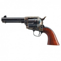 Cimarron Model P, Single Action Army, 45LC, 4.75" Barrel, Steel Frame, Case Hardened Finish, Wood Grips, Fixed Sights, 6Rd MP41
