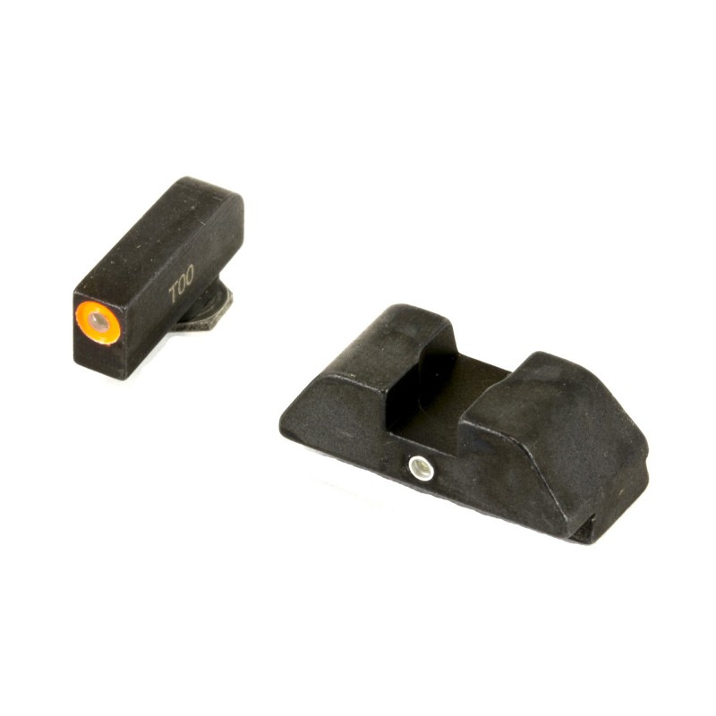 AmeriGlo I-Dot, Sight, Fits Glock 42 and 43, Green Tritium Orange Outline Front with Green Rear GL-205