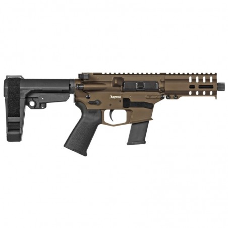 CMMG MkG Banshee, Semi-automatic Pistol, 45 ACP, 5" Barrel, Aluminum Frame, Midnight Bronze Cerakote, 13Rd, CMMG RipBrace Pisto