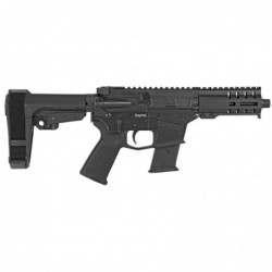 View 1 - CMMG Mk57 Banshee, Semi-automatic Pistol, 5.7x28mm, 5" Barrel, 1:9 Twist, Aluminum Frame, Graphite Black Cerakote, CMMG RipBrac