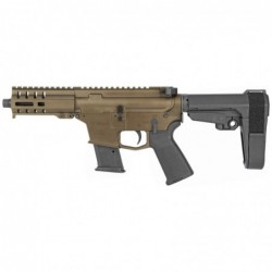 View 1 - CMMG Mk57 Banshee, Semi-automatic Pistol, 5.7x28mm, 5" Barrel, 1:9 Twist, Aluminum Frame, Midnight Bronze Cerakote, CMMG RipBra