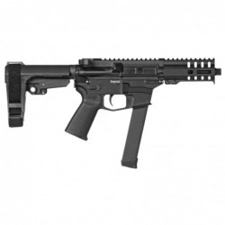 CMMG MkGs Banshee, Semi-automatic Pistol, 9mm, 5" Barrel, Aluminum Frame, Graphite Black Cerakote, 33Rd, CMMG RipBrace Pistol B