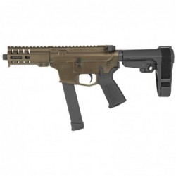 View 1 - CMMG MkGs Banshee, Semi-automatic Pistol, 9mm, 5" Barrel, Aluminum Frame, Midnight Bronze Cerakote, 33Rd, CMMG RipBrace Pistol
