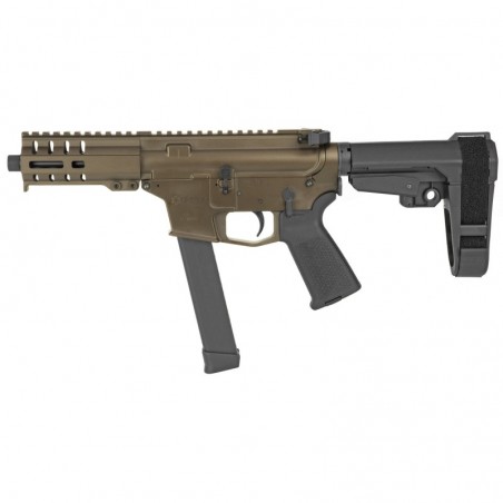 CMMG MkGs Banshee, Semi-automatic Pistol, 9mm, 5" Barrel, Aluminum Frame, Midnight Bronze Cerakote, 33Rd, CMMG RipBrace Pistol