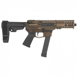 View 2 - CMMG MkGs Banshee, Semi-automatic Pistol, 9mm, 5" Barrel, Aluminum Frame, Midnight Bronze Cerakote, 33Rd, CMMG RipBrace Pistol