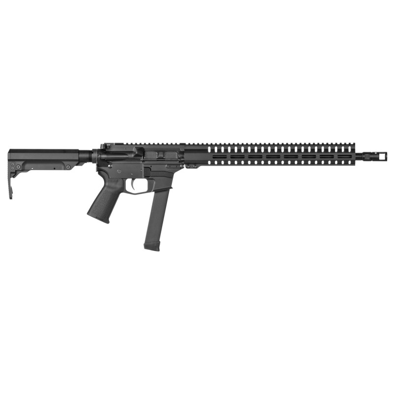 CMMG Resolute 200, Semi-automatic, 9MM, 16.1" Barrel, 1:10 Twist, Black Finish, Magpul MOE Grip, CMMG RipStock, 33Rd Glock Maga