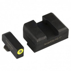 View 2 - AmeriGlo Pro I-Dot 2 Dot Sights for Glock 17,19,22,23,24,26,27,33,34,35,37,38,39, Green/Green, Front and Rear Sights GL-301