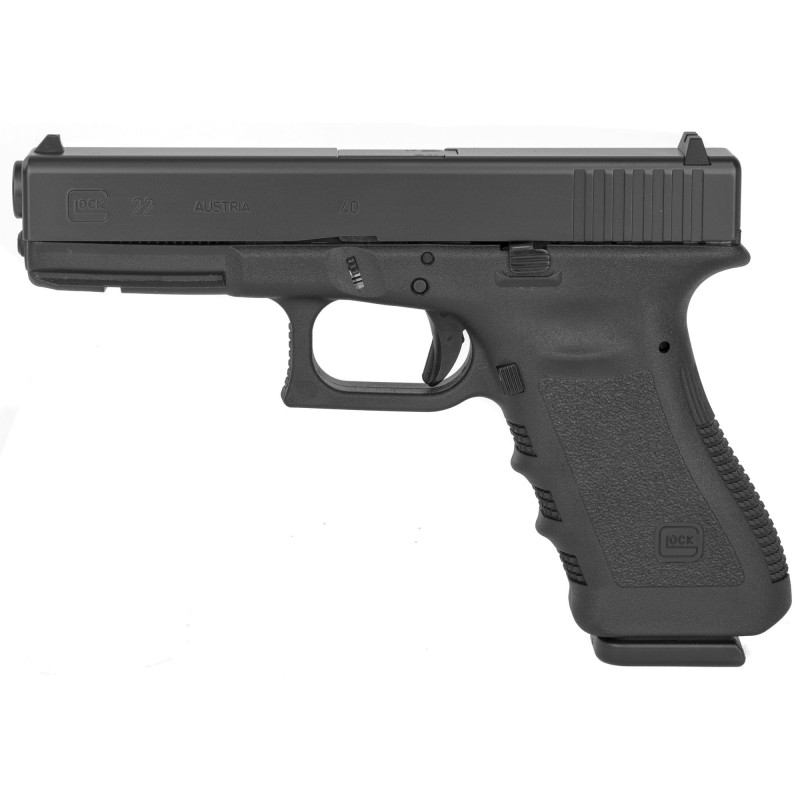 Glock 22 Semi-automatic Striker Fired Full Size 40 S&W 4.49" Black 10Rd 2 Mags Fixed Sights PI2250201 Polymer Matte