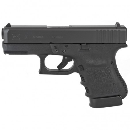 Glock 36 Semi-automatic Striker Fired Sub-Compact 45 ACP 3.78" Black 6Rd 2 Mags Fixed Sights PI3650201FGR Polymer Matte