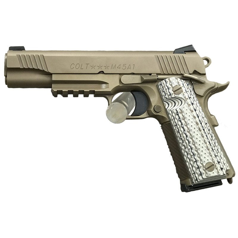 Colt's Manufacturing Government CQB 1911, Full Size, 45ACP, 5" National Match Barrel, Steel Frame, Flat Dark Earth Cerakote Fin