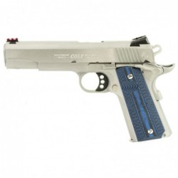 Colt's Manufacturing Competition SS, Series 70, Semi-automatic, 38 Super, 5" Barrel, Steel Frame, Stainless Finish, G10 Checker