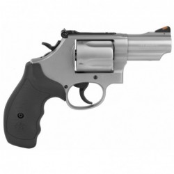 View 2 - Smith & Wesson 69 Combat Magnum Revolver Double Action Medium Frame 44 Magnum 2.75" Silver Rubber 5Rd Adjustable Sights 10064 S