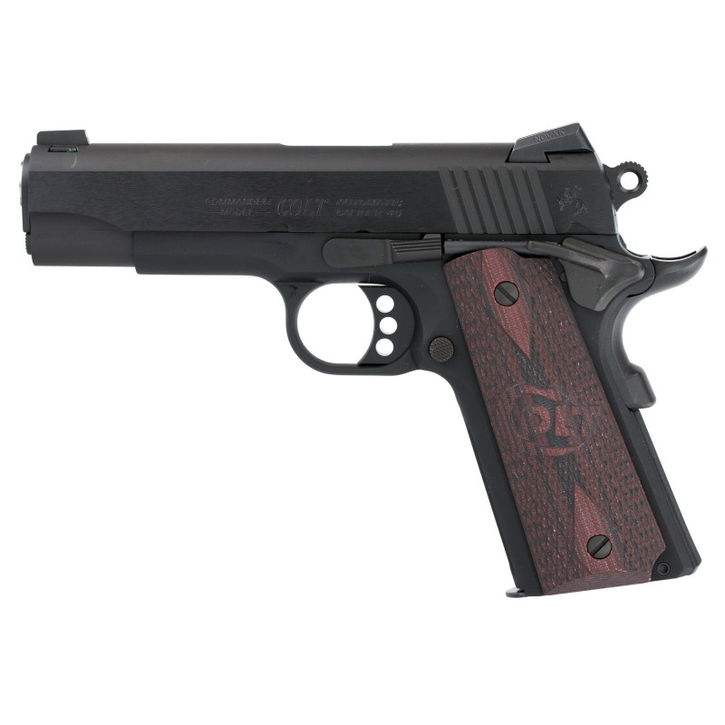 Colt's Manufacturing Lightweight Commander, Semi-automatic, 45 ACP, 4.25" Barrel, Alloy Frame, Checkered Black Cherry G10 Grips