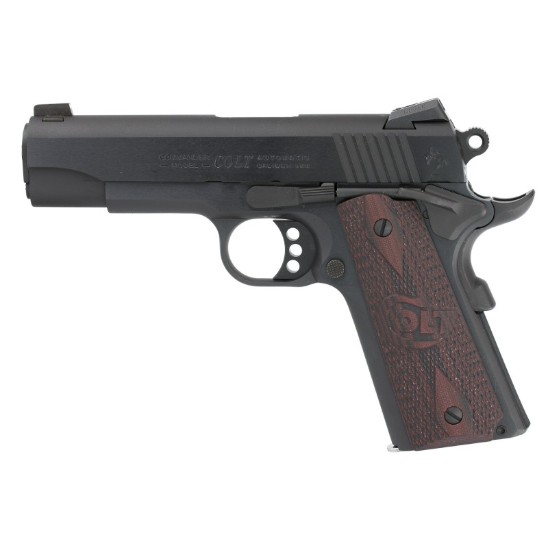 Colt's Manufacturing Combat Commander, Semi-automatic, 9MM, 4.25" Barrel, Steel Frame, Blue Finish, 9Rd, White Dot Carry Novak