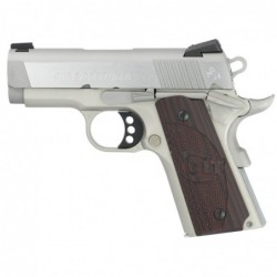 View 1 - Colt's Manufacturing Defender SS, Compact 1911, 45ACP, 3" Barrel, Alloy Frame, Stainless Finish, G10 Grips, 7Rd, White Dot Carr