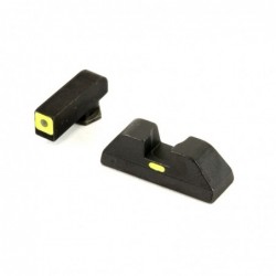 AmeriGlo CAP - Combative Application Pistol, Sight, Front/Rear, Fits Glock 42 and 43, Green Tritium Lime Green LumiLime Square