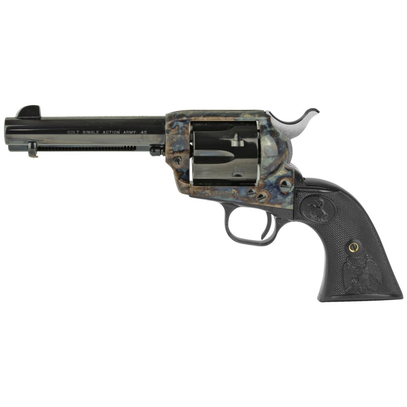 Colt's Manufacturing Single Action Army, 45LC, 4.75" Barrel, Steel Frame, Color Case Hardened Frame, Blued Barrel & Cylinder, B