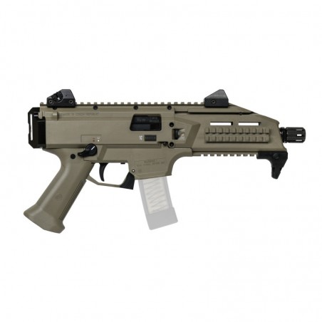 CZ Scorpion EVO 3 S1, 9MM, 7.7" Threaded Barrel, 1/2X28 Thread Pitch, Polymer Frame, FDE Finish, 10 Rounds 01352