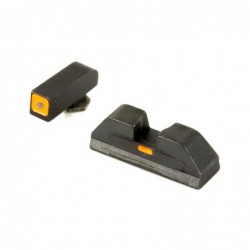 AmeriGlo CAP - Combative Application Pistol Sight, Fits Glock 17,19,22,23,24,26,27,33,34,35,37,38,39, Green/Orange, Green Triti