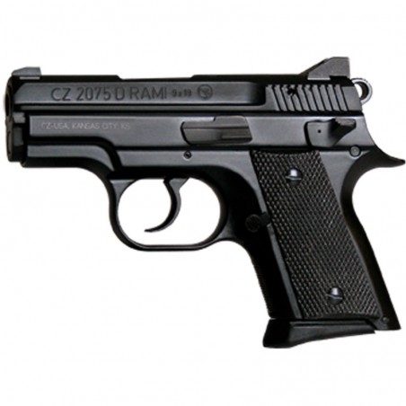 CZ 2075 RAMI BD, Semi-Automatic, DA/SA, Compact, 9MM, 3" Cold Hammer Forged Barrel, Alloy Frame, Black Finish, Rubber Grips, Fi