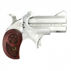 View 2 - Bond Arms Cowboy Defender Derringer 357 Magnum 3" Silver Rosewood 2Rd Without Trigger Guard Ambidextrous 21oz CD357MAG Stainles